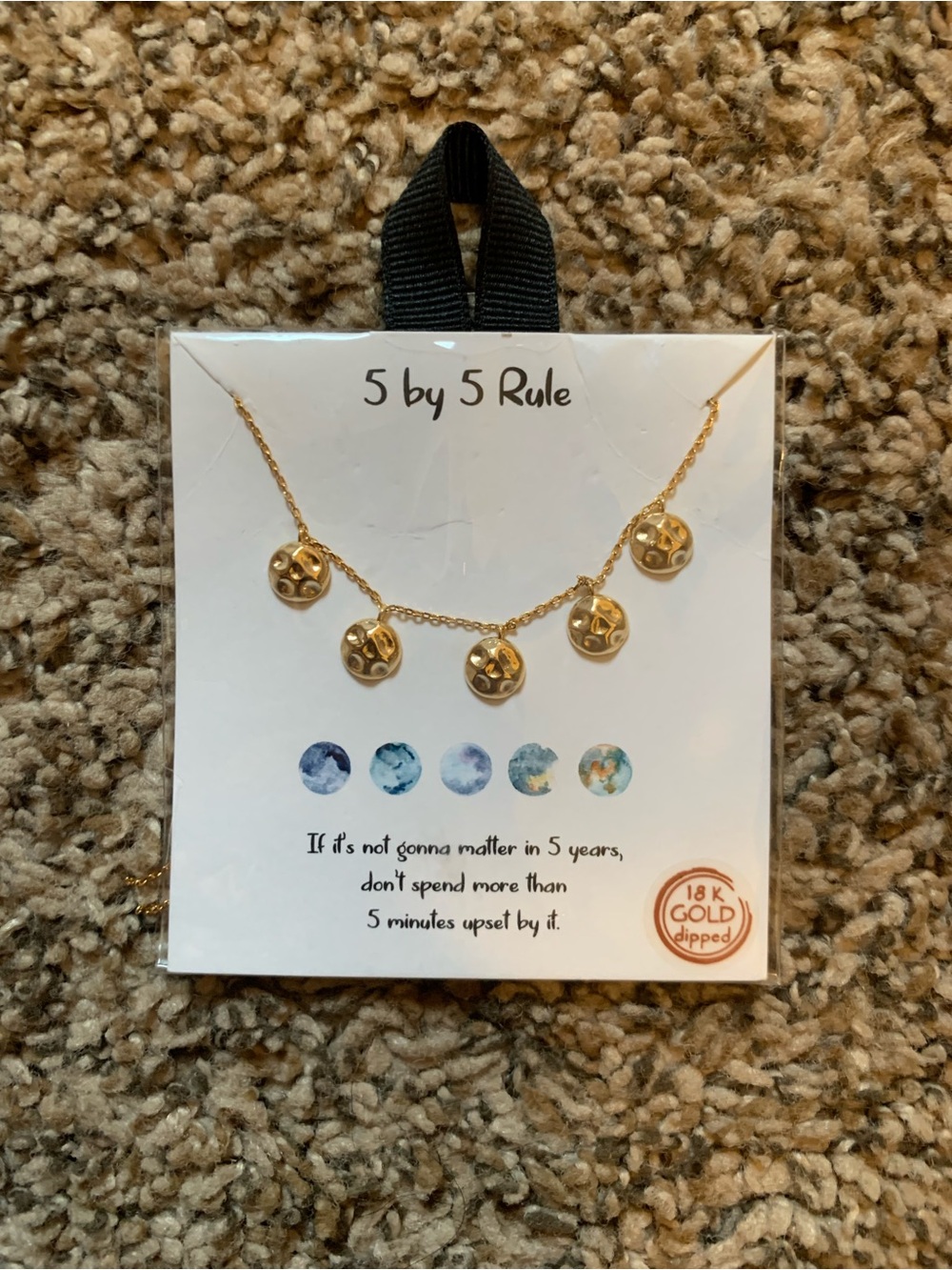 Gold Dipped Moon Necklace